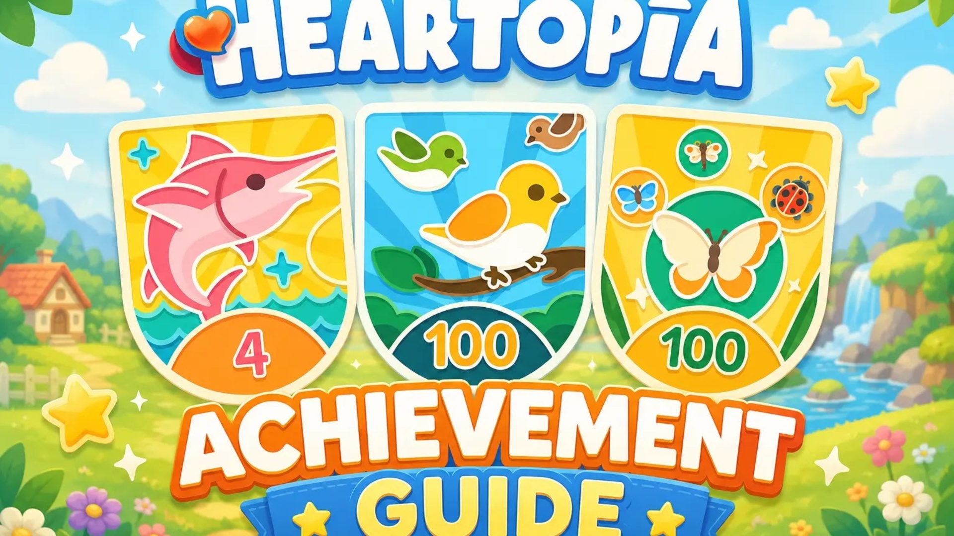 Heartopia achievement badges displayed on the player profile watch app