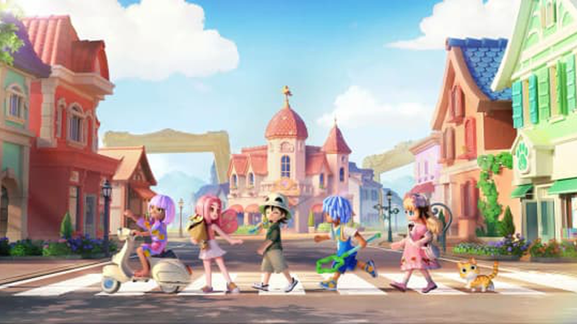 Heartopia seasonal festival event scene with decorations and activities