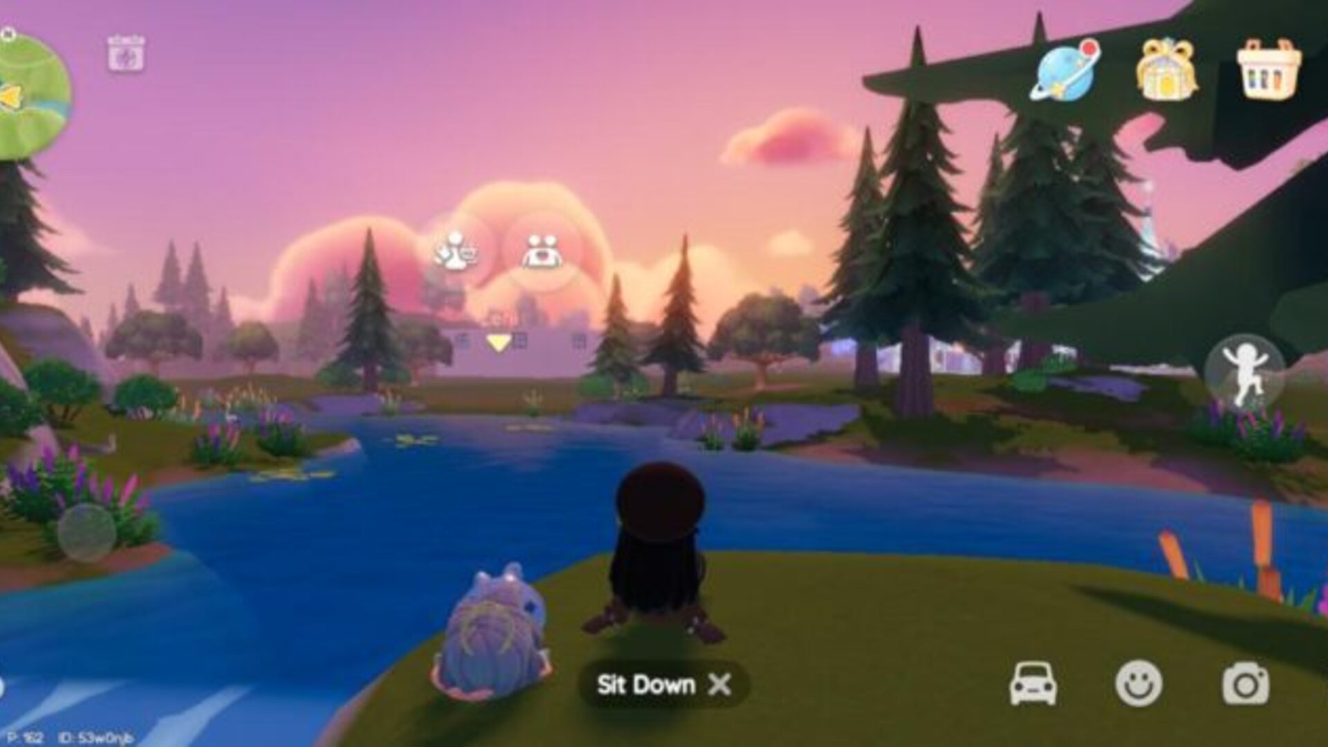 Heartopia gameplay showing farming garden with crops growing and fertilizer application on player home plot